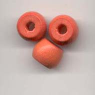 8x10mm Barrel  Wooden bead - Orange