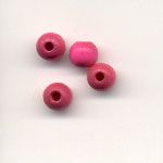 Wooden Beads, 6mm, Cerise
