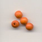 Wooden Beads, 6mm, Orange