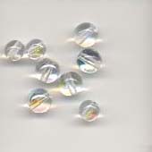 European Glass Beads - Round Crystal AB