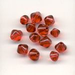 6mm glass bicone - red
