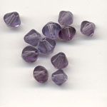 6mm glass bicone - Mauve