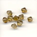 6mm glass bicone - Olive Green