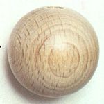 Wooden Beads, 40mm, Natural