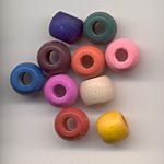 7x8mm Small wooden pony beads - mixed