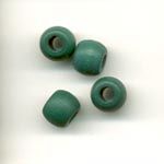 7x8mm Small wooden pony beads - Grass green