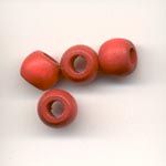 7x8mm Small wooden pony beads - Red
