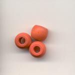 7x8mm Small wooden pony beads - Tangerine