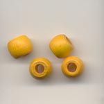 7x8mm Small wooden pony beads - Sunny yellow
