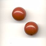 Smooth round plastic beads - 12mm - Opaque Red