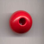 Wooden Beads, 20mm, Red - Large hole