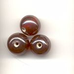 Lustre glass beads - 10mm - Red