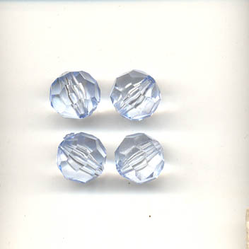 Blue 8mm faceted plastic bead