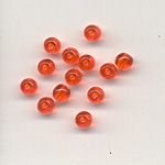 4mm Pressed Glass Beads - Tangerine
