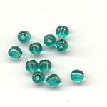 Round pressed glass beads - 4mm