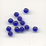 4mm Pressed Glass Beads - Royal Blue