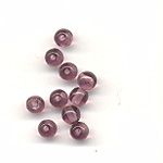 4mm Pressed Glass Beads - Amethyst