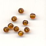 4mm Pressed Glass Beads - Amber