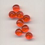 6mm Pressed Glass Beads - Tangerine