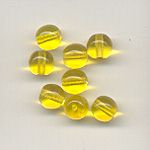 6mm Pressed Glass Beads - Yellow