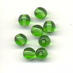 6mm Pressed Glass Beads - Emerald