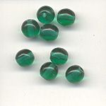 6mm Pressed Glass Beads - Aqua