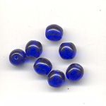 6mm Pressed Glass Beads - Royal Blue