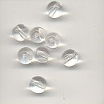 6mm Pressed Glass Beads - Crystal