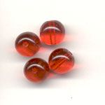 8mm Pressed Glass Beads - Claret