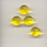 8mm Pressed Glass Beads - Yellow