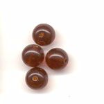 8mm Pressed Glass Beads - Amber