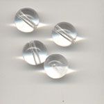 8mm Pressed Glass Beads - Crystal