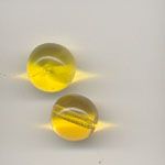10mm Pressed Glass Beads - Yellow