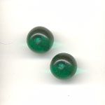 10mm Pressed Glass Beads - Aqua