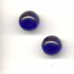 10mm Pressed Glass Beads - Royal Blue