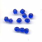 Faceted glass beads - 4mm - Royal