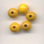 Wooden Beads, 8mm, Sunny yellow