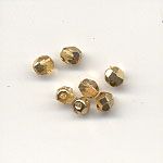 4mm Half-coated faceted glass beads - Gold