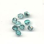4mm Half-coated faceted glass beads - Turquoise