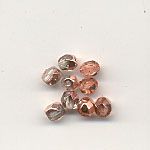4mm Half-coated faceted glass beads - Bronze