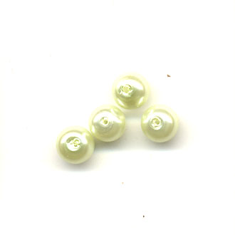 Glass pearls - 6mm round - Pale Green