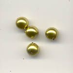 Glass pearls - 6mm round - Olive