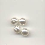 Glass pearls - 6mm round - Pearl