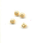 Glass pearls - 5mm square - Cream
