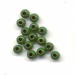 4mm Round wooden beads - Grass Green