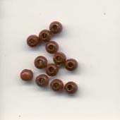 4mm Round wooden beads - Rich Brown