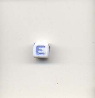 Alphabet beads - Letter E