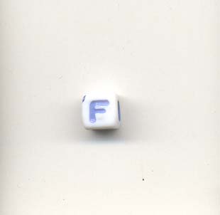 Alphabet beads - Letter F