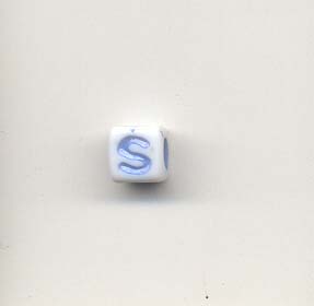 Alphabet beads - Letter S