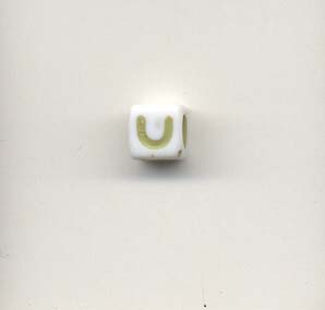 Alphabet beads - Letter U